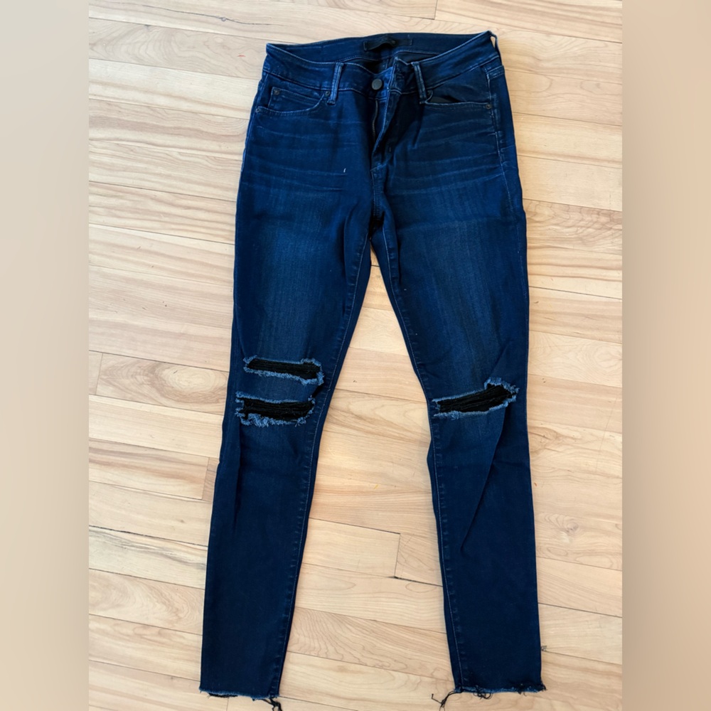 Joe's Jeans Dark Blue Ripped Skinny Jeans